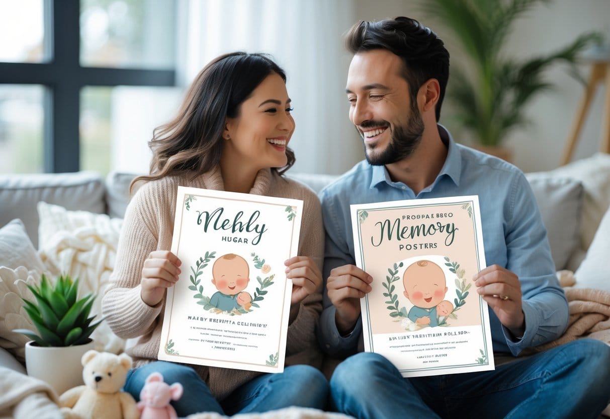 Giv de nybagte forældre personlige plakater der skaber minder i gave